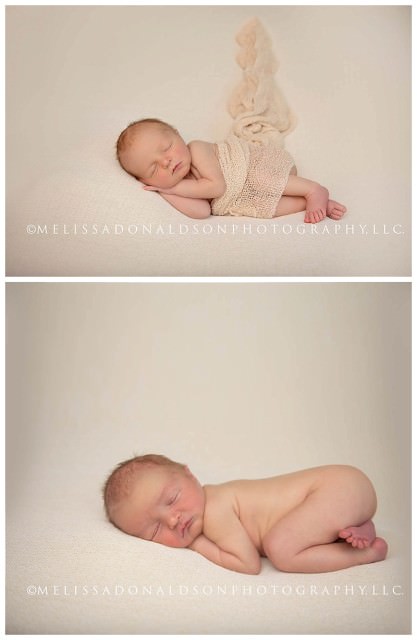 newborn side pose and bum in air pose