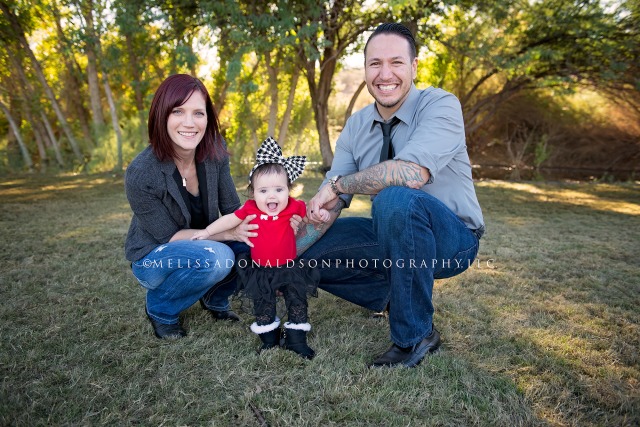 family photography with trees